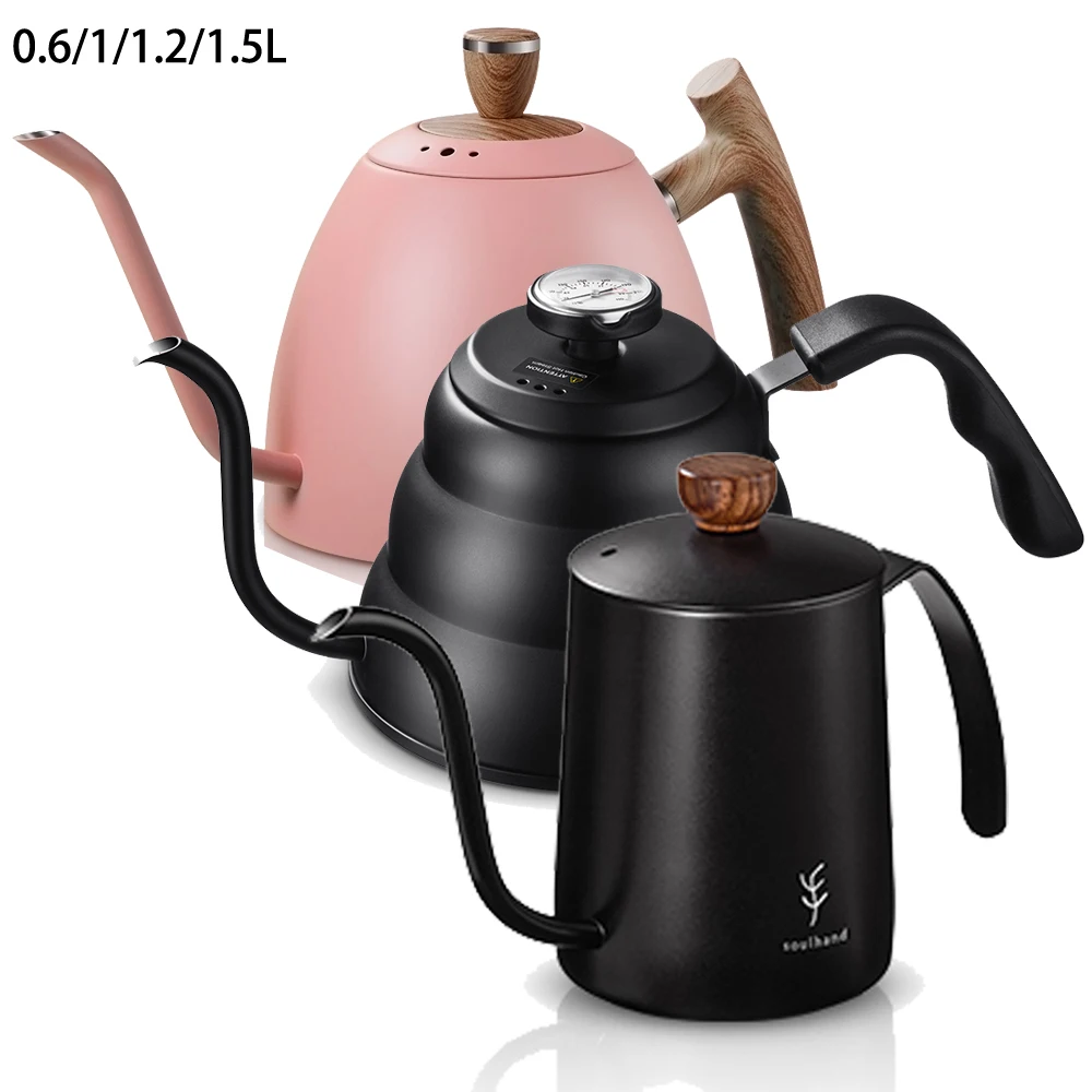 

SOULHAND Coffee Pot Pour Over Espresso Moka Pot Gooseneck Coffee Kettle Food Grade Stainless Steel Teapot Drip Kettle Swan Neck