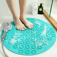 bath mats non slip mat foot brush shower round silicone pvc dead skin point bead pad stairs floors safety suction cups mats 55cm