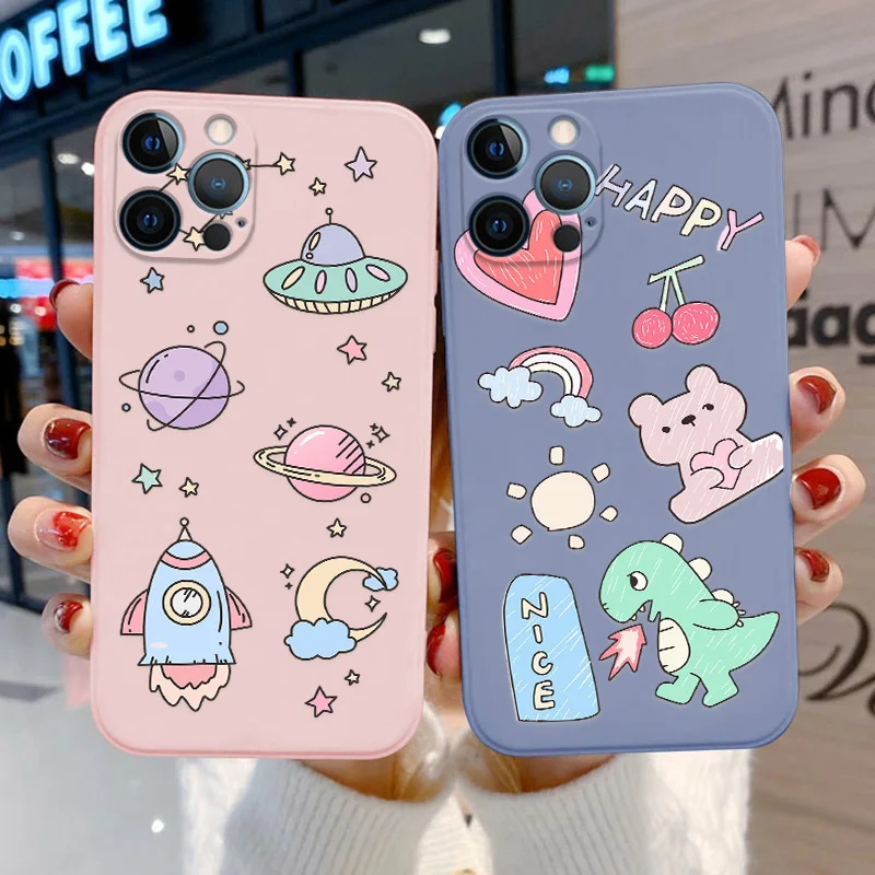 

Funda For Iphone 11 Case Iphone 12 Pro Max Coque Iphone6 6S 7 8 Plus 11 Pro 12 Mini X XS Max XR SE 2020 Cases Cute TPU Cover Bag