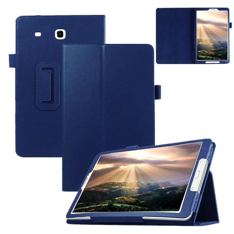 

Tablet Case For Samsung Galaxy Tab S7 T870 E 9.6 SM-T561 S6 Lite P610 S5E Cover Flip Stand PU Leather Protective Case+Film+Pen