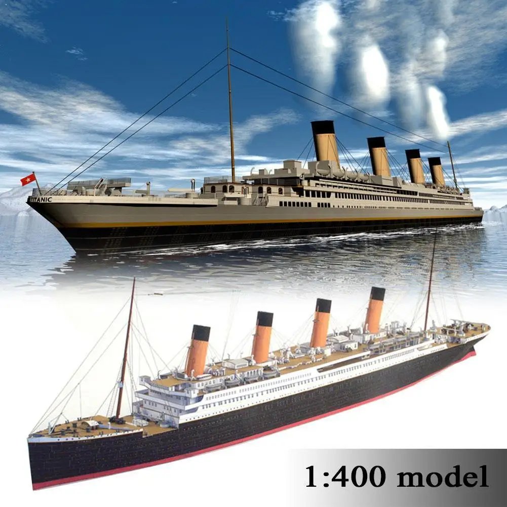 

1:400 British Titanic Cruise Ship Paper Model Ship Toy Model DIY Paper Puzzle Army Children'S Handmade Fan Gift M7W3