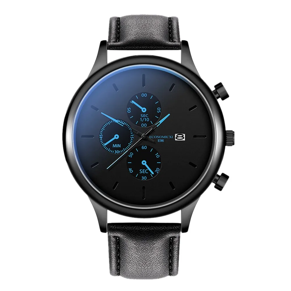 

Часы наручные мужские с кожаным ремешком, роскошные модные повседневные спортивные