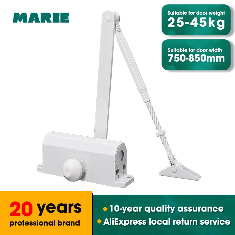 Дверной гидравлический баффер белого цвета на 25 45 кг|Дверные доводчики| |