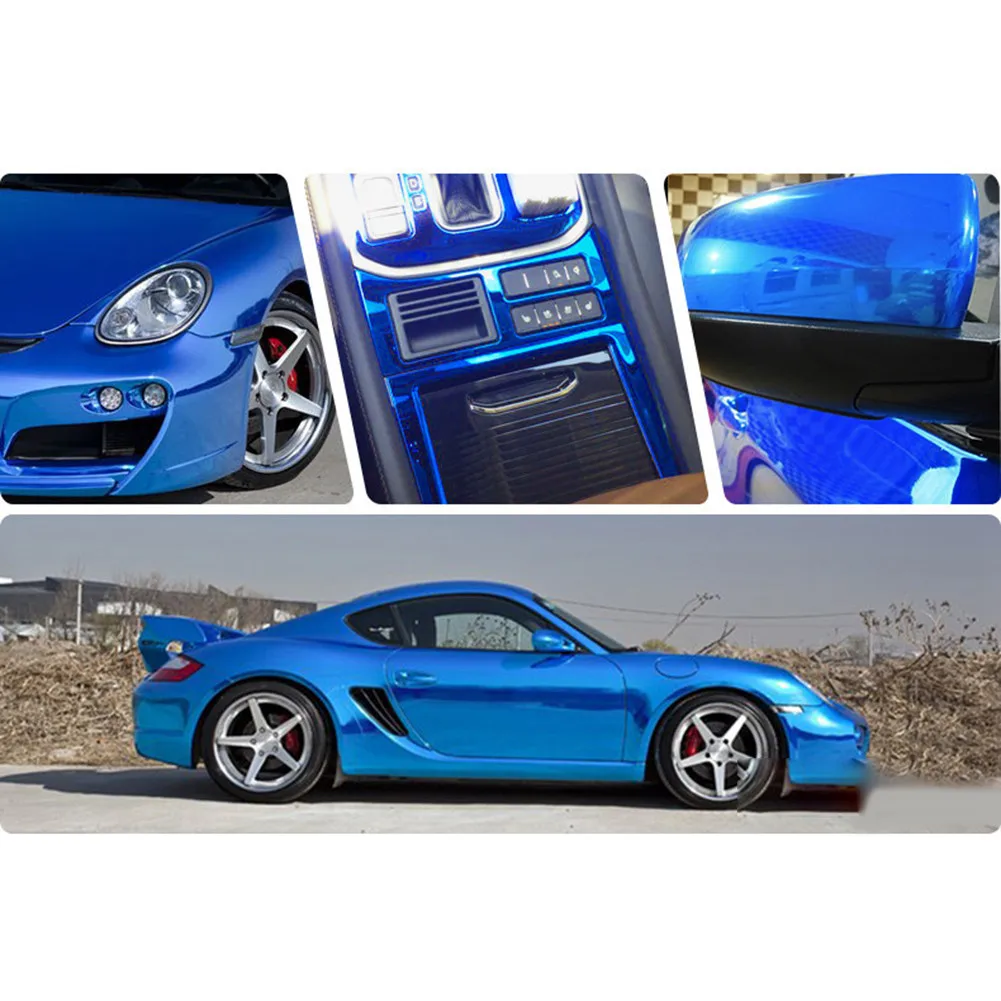 

Truck Film Vinyl Vinyl 150x30cm Accessories Chrome Dark Blue Glossy Roll SUV