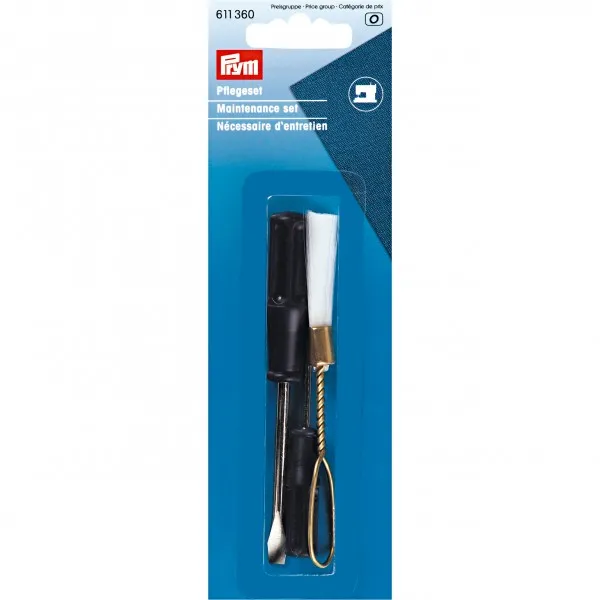 Prym 611360 Набор для обслуживания швейной машины 2 отвертки/1 щетка|Швейные