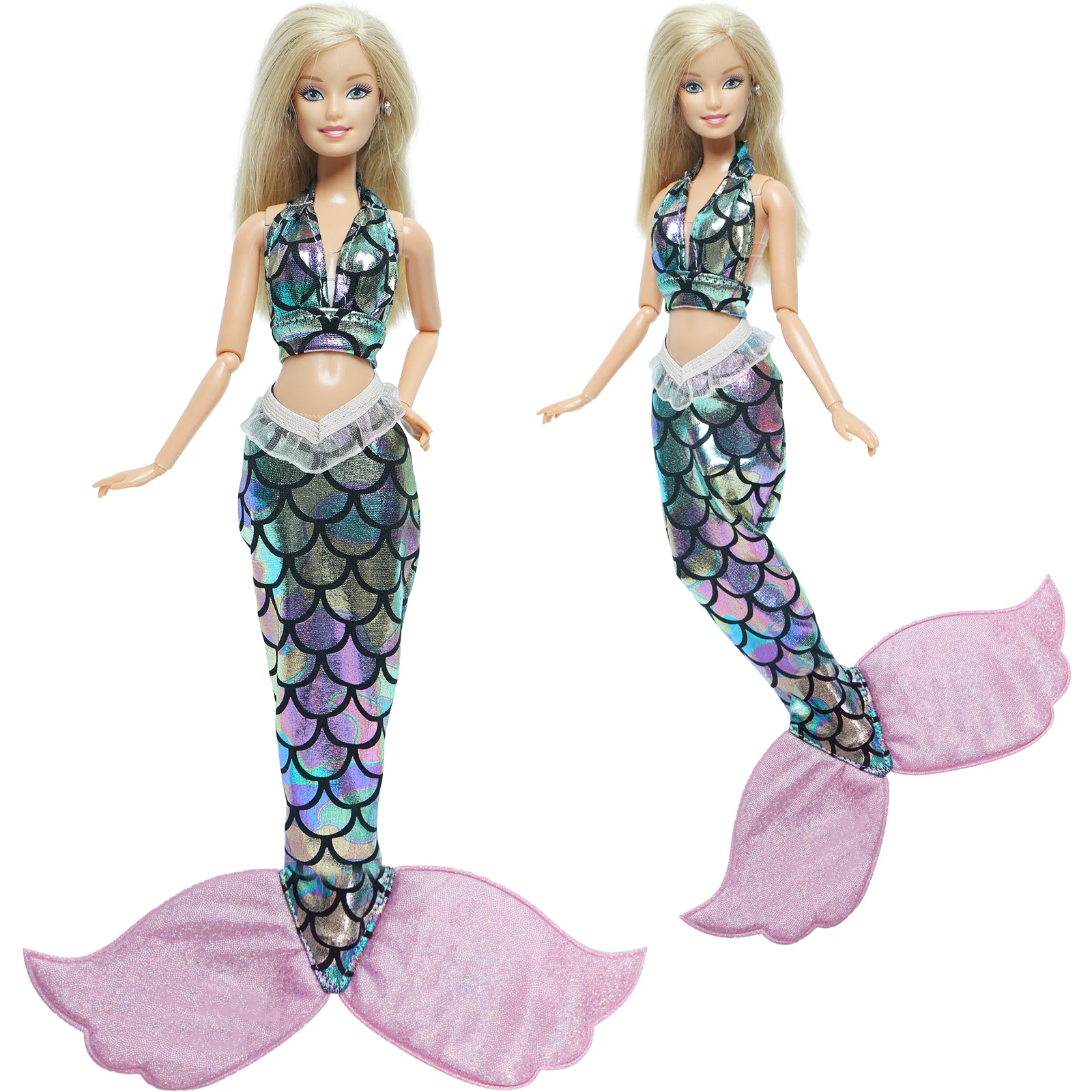 BJDBUS Кукольное платье ручной работы сказочная вечерние Русалка Хвост Платье Юбка