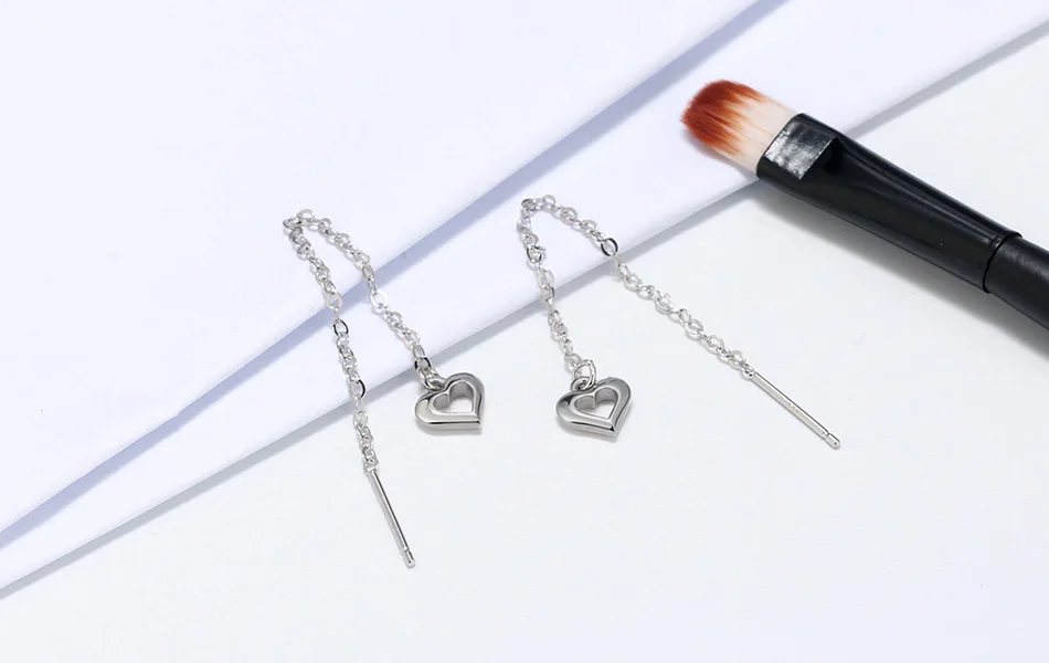 ORSA JEWELS 925 Висячие серьги из серебра 925 пробы для женщин романтические серьги в форме сердца модные оптовые ювелирные изделия для женщин SE77