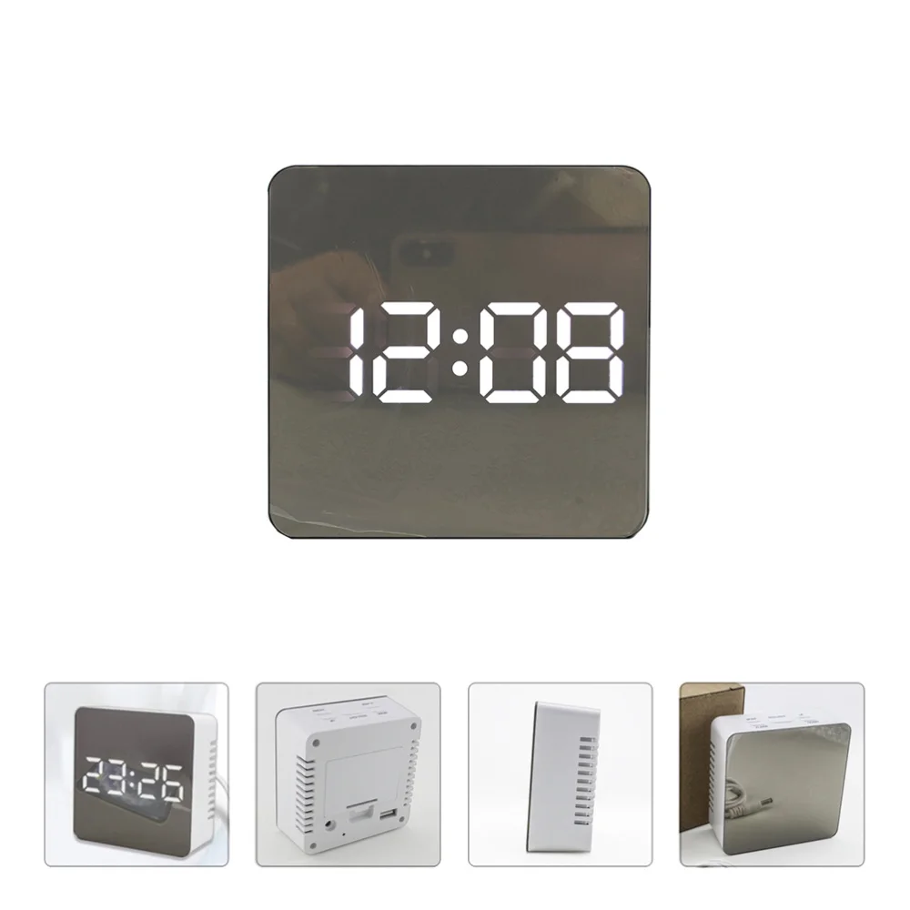 

Luminous Digital Electronic Alarm Clock LED Mirror Surface Clock (Battery)