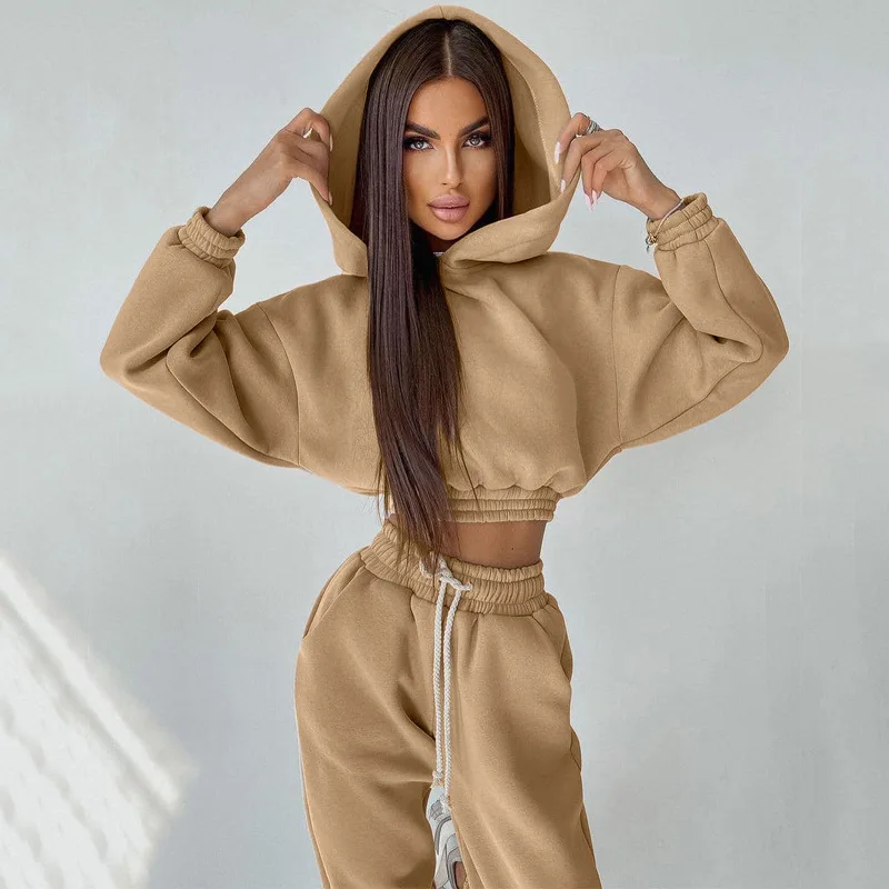 

SEASONS Autumn Hooded Sweatshirt Pullovers Women Sets Top And Pants Fashion Outfits Casual Two Piece Sets Matching Set ASSU84075