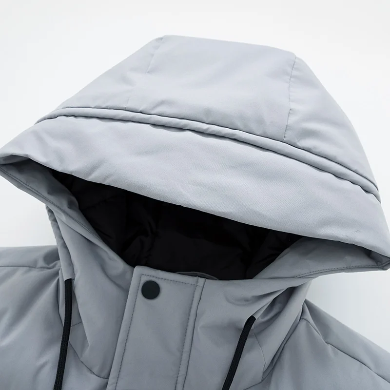 Куртка Semir мужская с капюшоном длинная ветрозащитная теплая хлопковая куртка