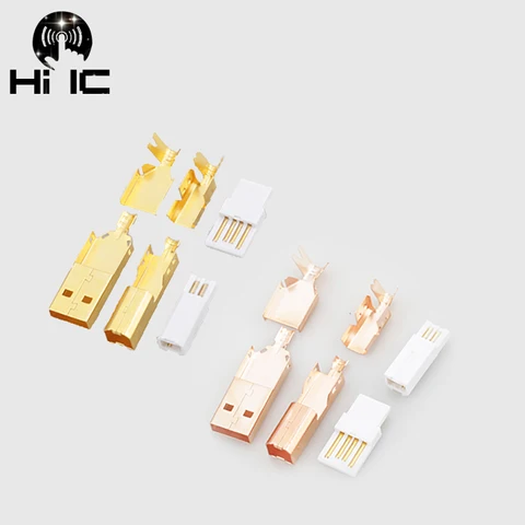 Золотой разъём USB A-B Changelin