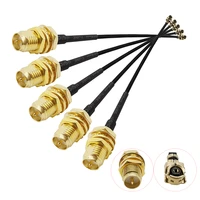 5pcslot sma connectors rp sma female to u fl ipx ipex mini pci 1 13mm pigtail rf jumper coax cable rp sma plug assembly adapter