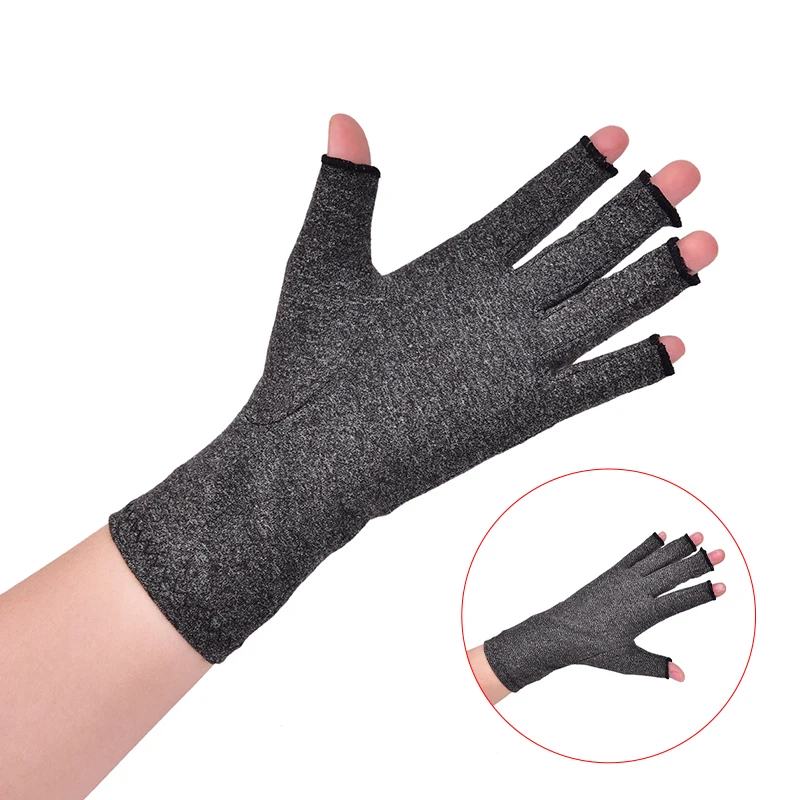 Черные компрессионные перчатки для артрита 1 пара поддержка запястья хлопок
