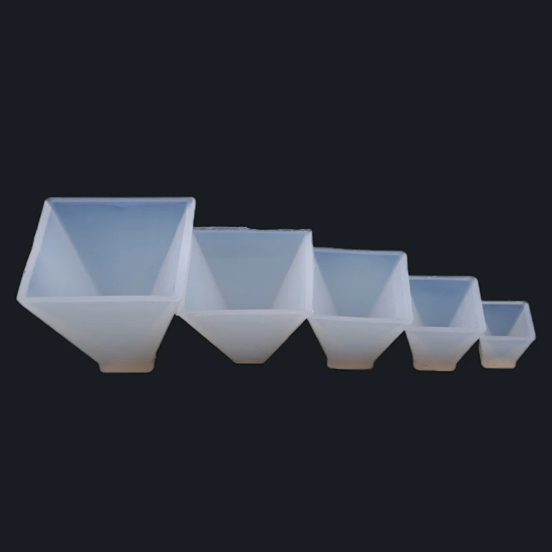White silicon mold Crystal Epoxy Pyramid Silicone Mould Crystal drops molde silicona molds for plaster