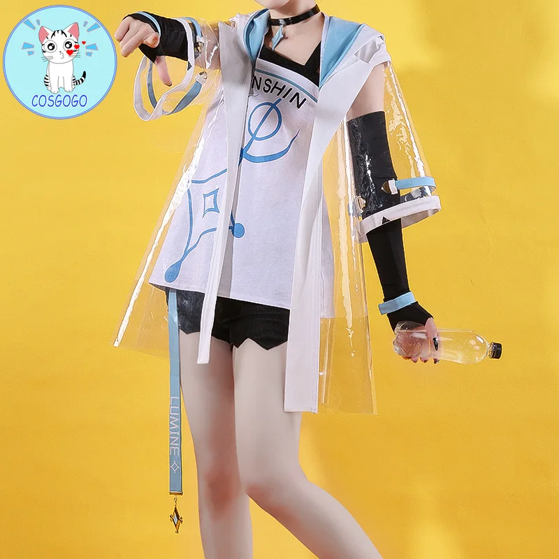 

Аниме Genshin Impact Lumine Повседневная модная одежда пальто униформа косплей костюм для женщин новая игра