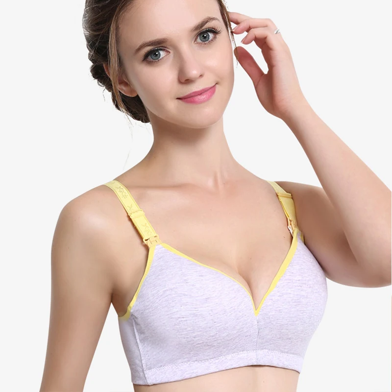 Бюстгальтер для кормления Макарон из хлопка и бархата|Бюстгальтеры грудного