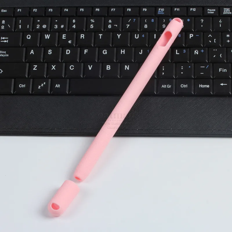 Для Apple Pencil 1 чехол для iPad карандаш Насадка На глушитель держатель мягкий силиконовый полный защитный чехол Сумки для планшета ручка-стилус - Цвета: Pink