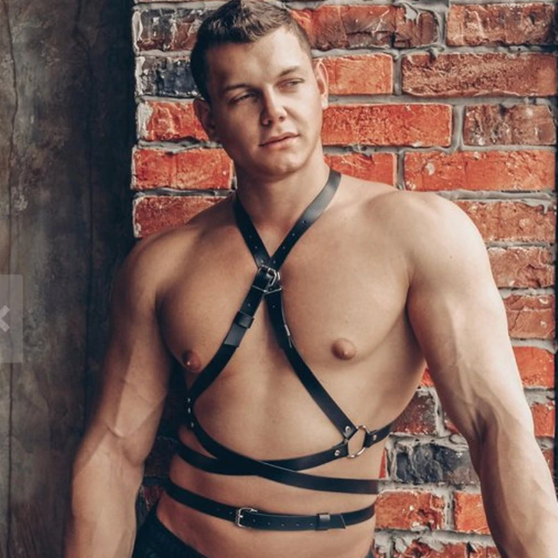 Раб гей Pu кожаный ремень для фетиша Одежда Готическая обувь в стиле панк