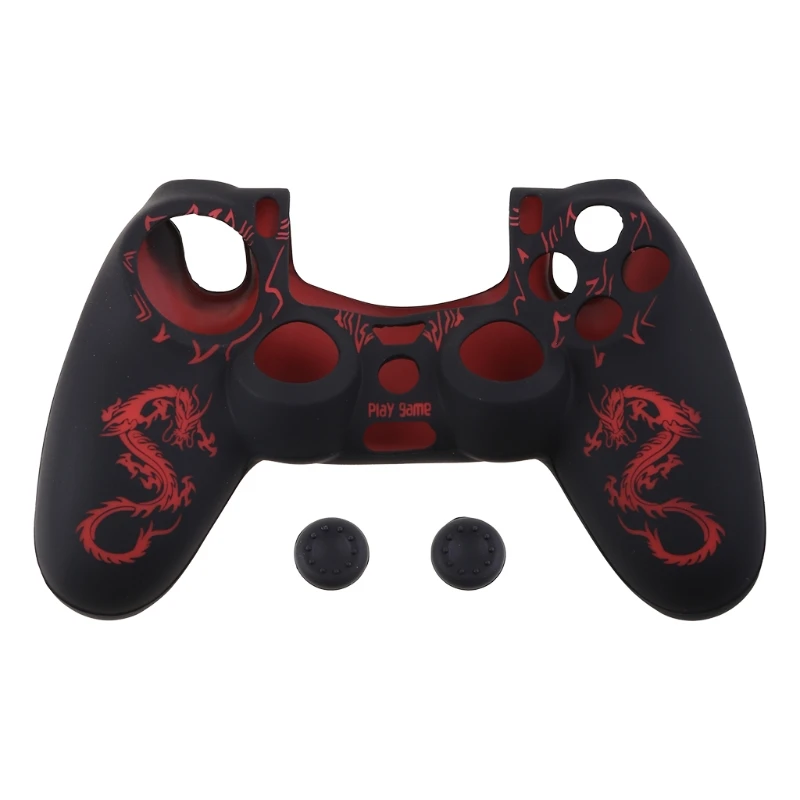 

Chinese Dragons Silicone Gamepad Cover Case + 2 Joystick Caps For PS4 Controller
