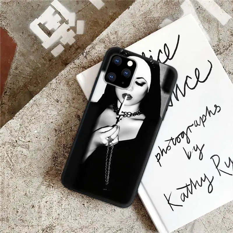 

Sister Nun Black Silicone Mobile Phone Case Cover For IPhone 12 11 Pro Max Xs X Xr 7 8 6 6s Plus 5 5s Se 2020