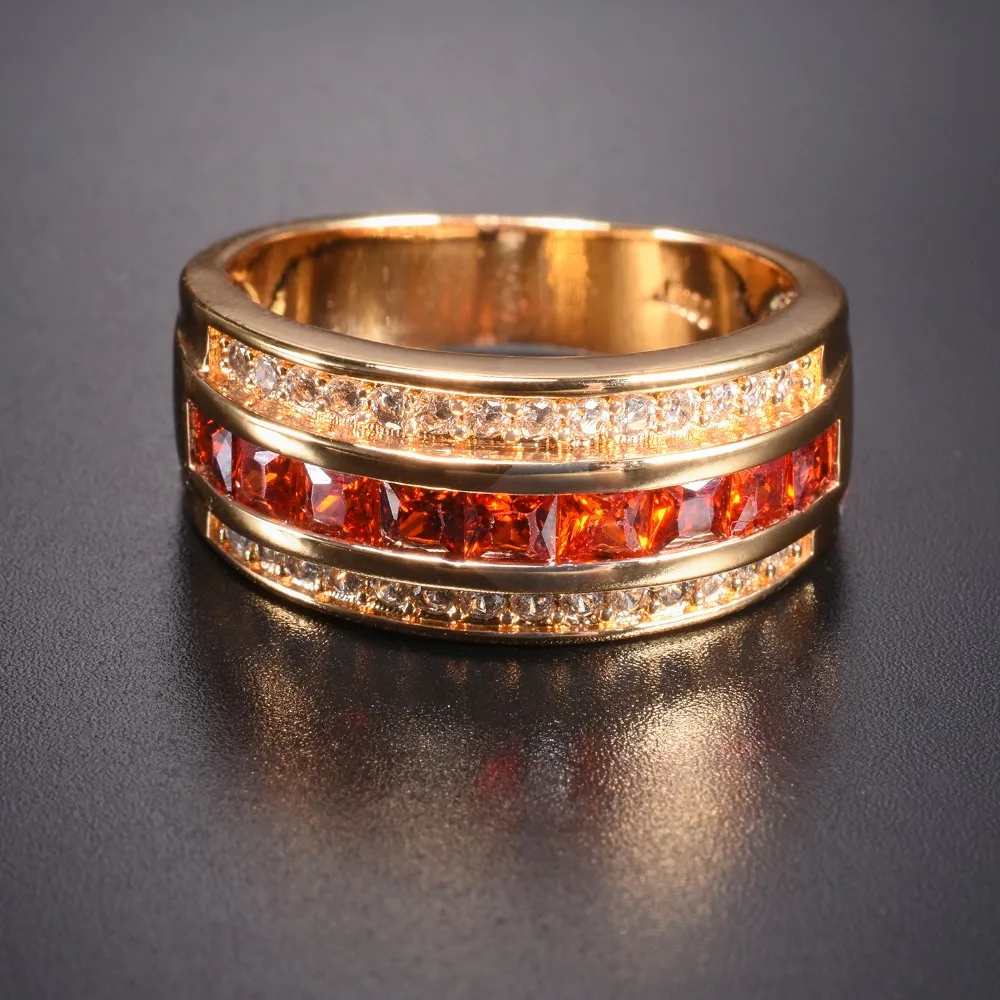 Роскошное обручальное кольцо для мужчин и женщин Ювелирное Украшение с