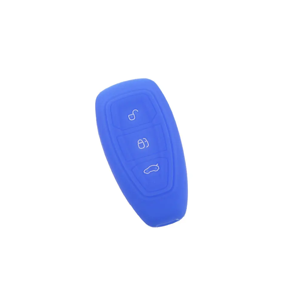 

Color My Life Silicone Car Key Holder Cover For Ford Ecosport Kuga Key Case For Focus 3 4 Escape Edge Mondeo S-MAX Smart Key