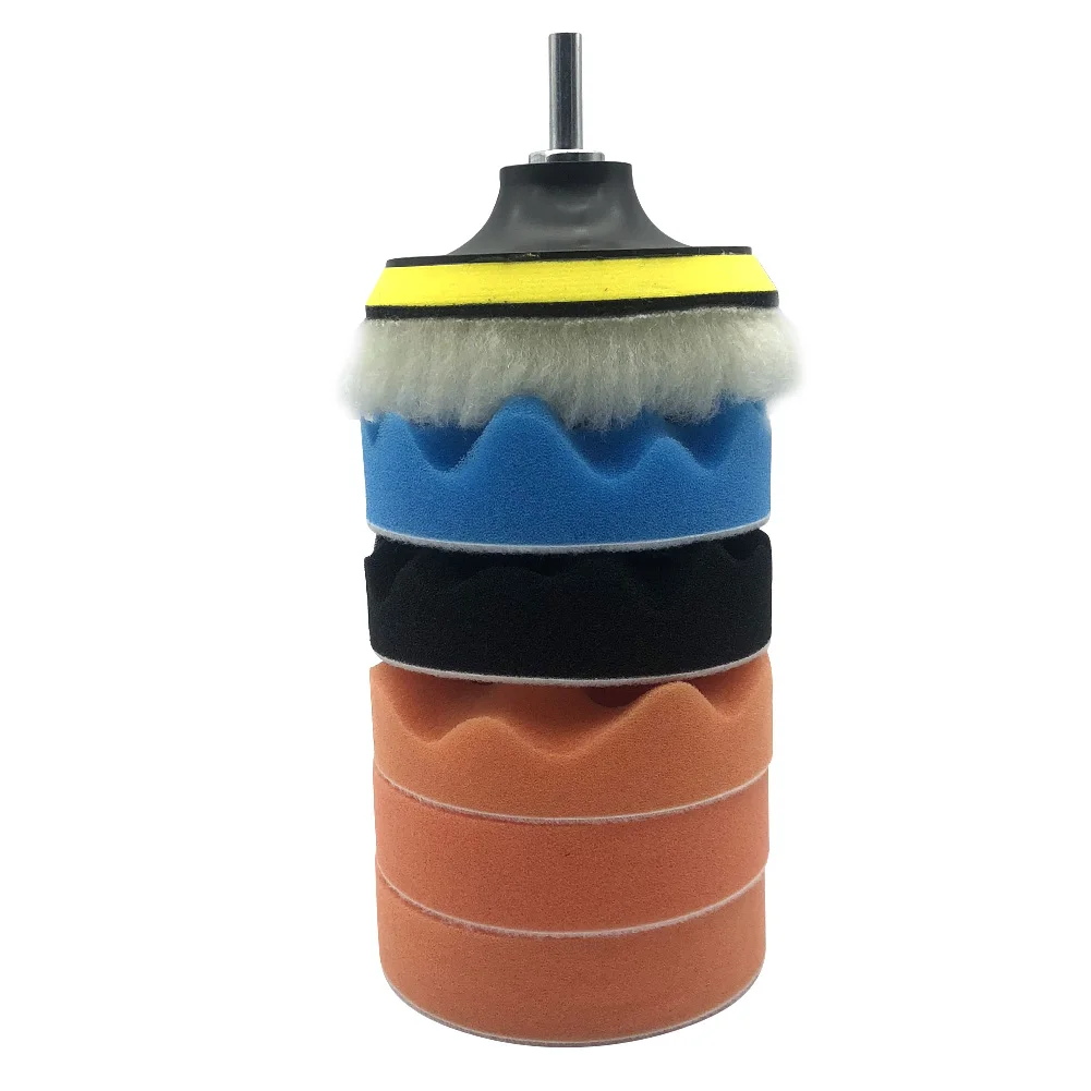 

7pcs Polishing Buffing Pads Kit With M14 Drill Adapter for Car Polisher 5 inch Thread Abrasive Tools
