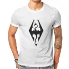Графические футболки Skyrim видео игры футболка для мужчин футболка Летняя футболка 100% хлопок топ уличная мужская одежда