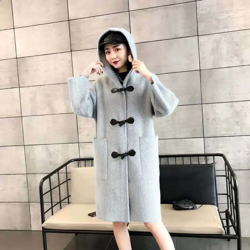 Осенне-зимнее женское пальто 2019 повседневные однотонные куртки блейзеры женские