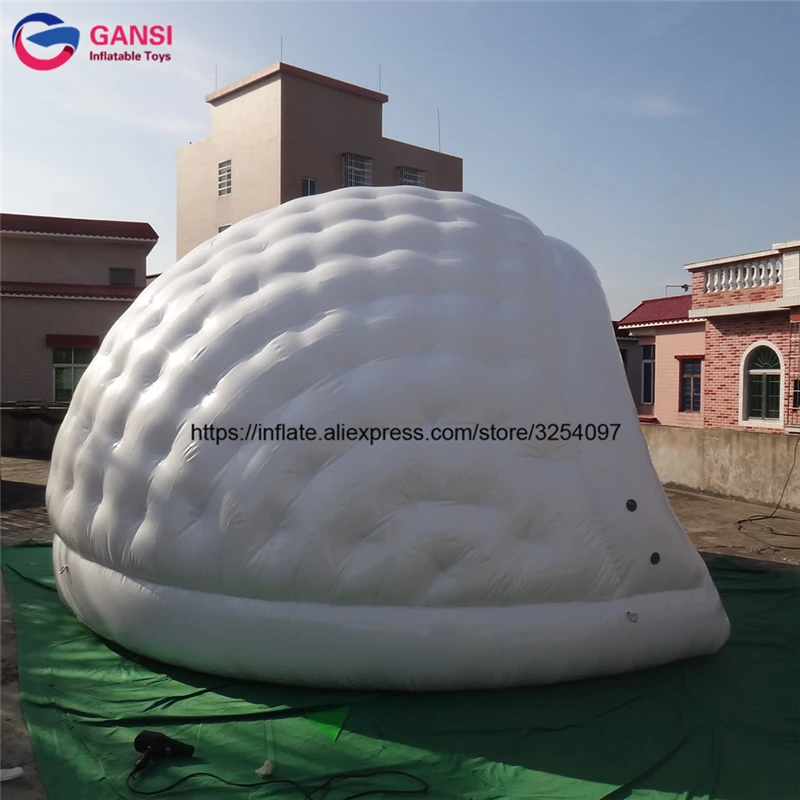 Гигантская надувная купольная палатка igloo для наружного мероприятия белая