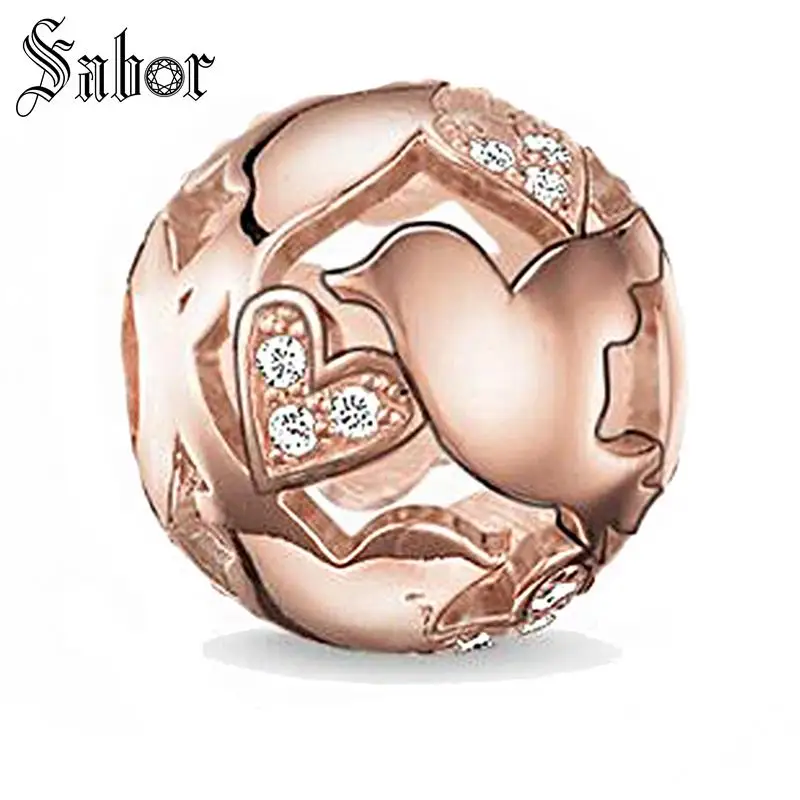 Розовые золотые бусины россыпью подходят для самостоятельной сборки