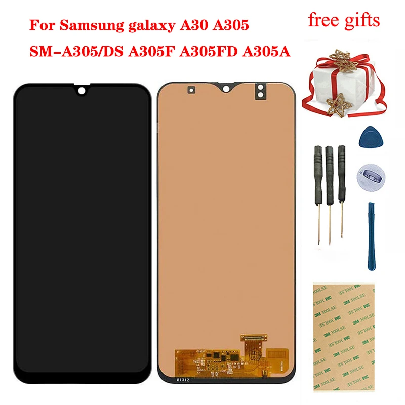 

6.4" For Samsung Galaxy A30 LCD Touch Screen Digitizer Assembly Display A305 SM-A305/DS A305F A305FD A305A LCD display screen