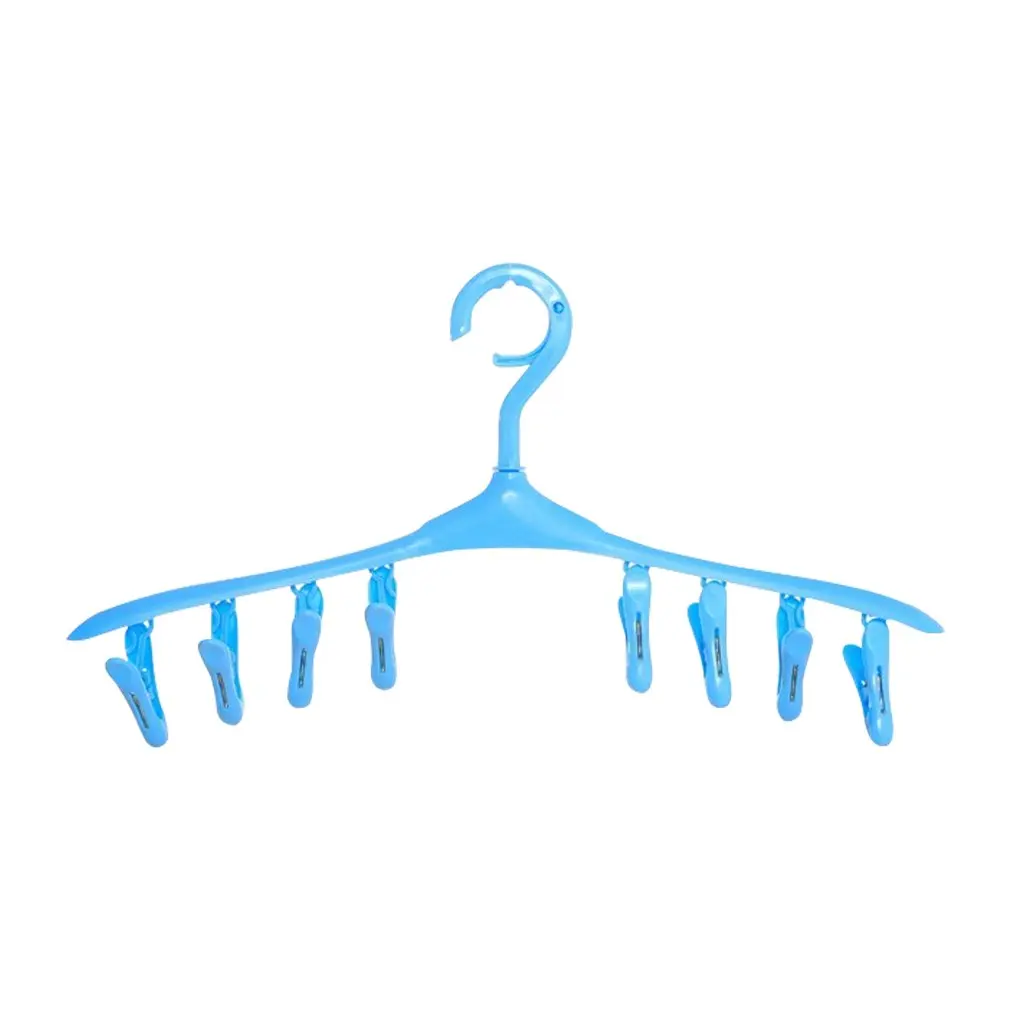 

Windproof 8 Clips Multifunctional Space Saving Hanger Cloth Hanger Socks Hanger Hook Folding Dryer Rack