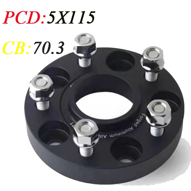 1 Piece Wheel Spacers 5x115 Hubcentric 70.3 Car Aluminum Wheel Spacer Adapter For Cadillac ATS Deville DTS STS ELR Separadores
