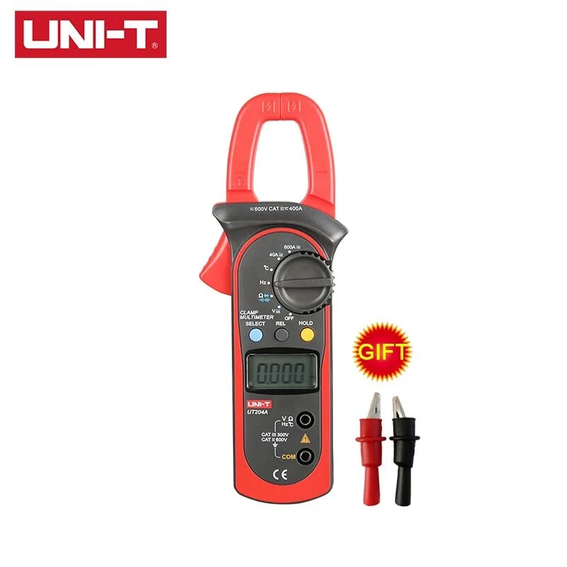 UT204A UNI-T UT201 UT202 UT202A UT203 UT204 UT204A цифровые клещи Вольтметр переменного/постоянного тока измеритель переменного тока сопротивление мульти тестер - Цвет: UT204A