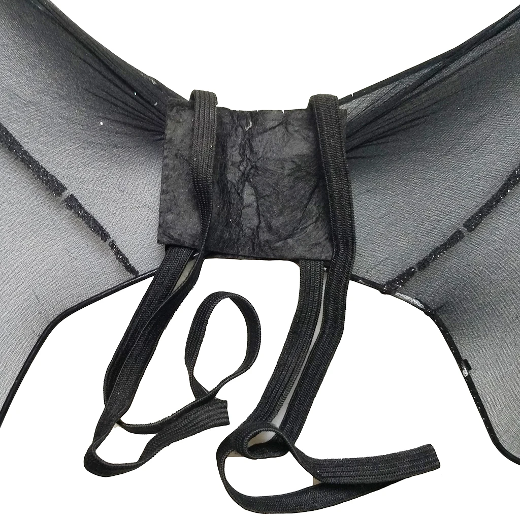 Черное блестящее платье с крыльями летучей мыши для детей аксессуар на