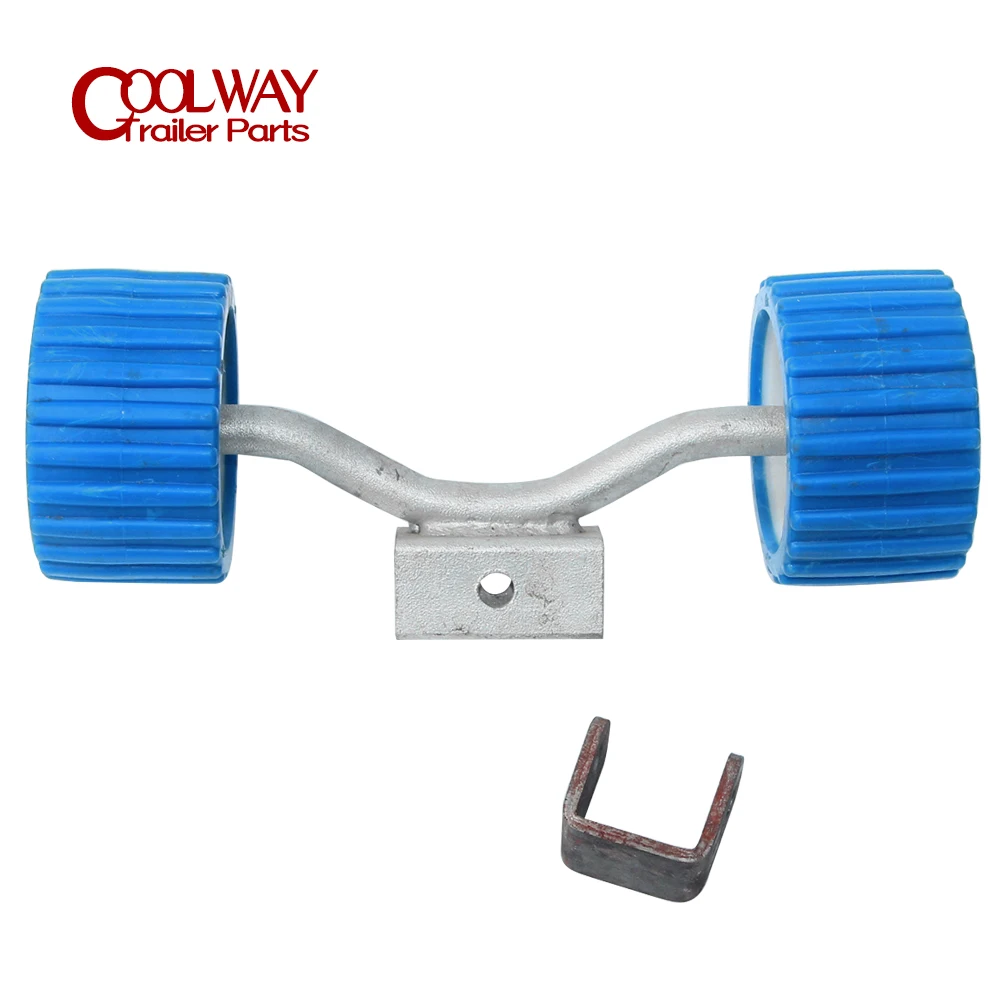 Вращающиеся ролики для лодочного прицепа 4-дюймовые синие ребристые мягкие