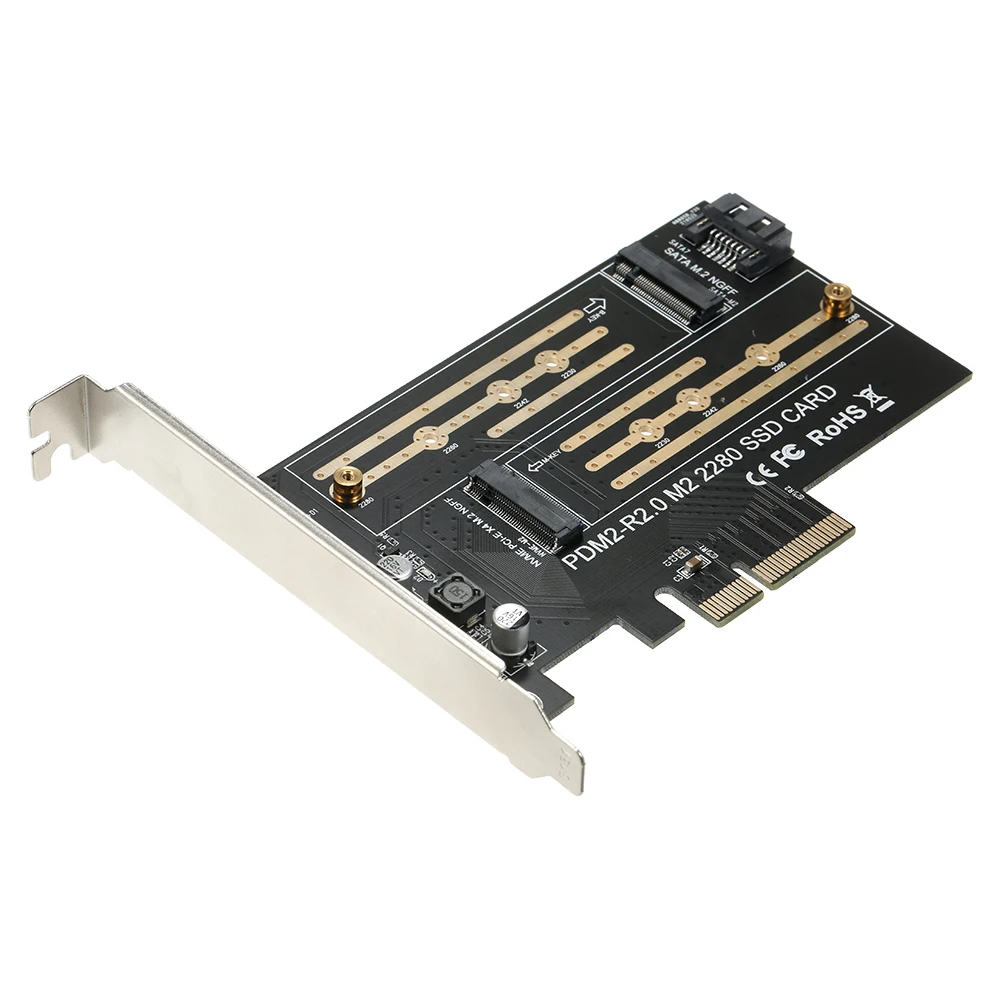 M.2 NVME к PCI-E X4 карточка расширения SSD адаптер карты с M-key B-key интерфейсы поддержка SATA