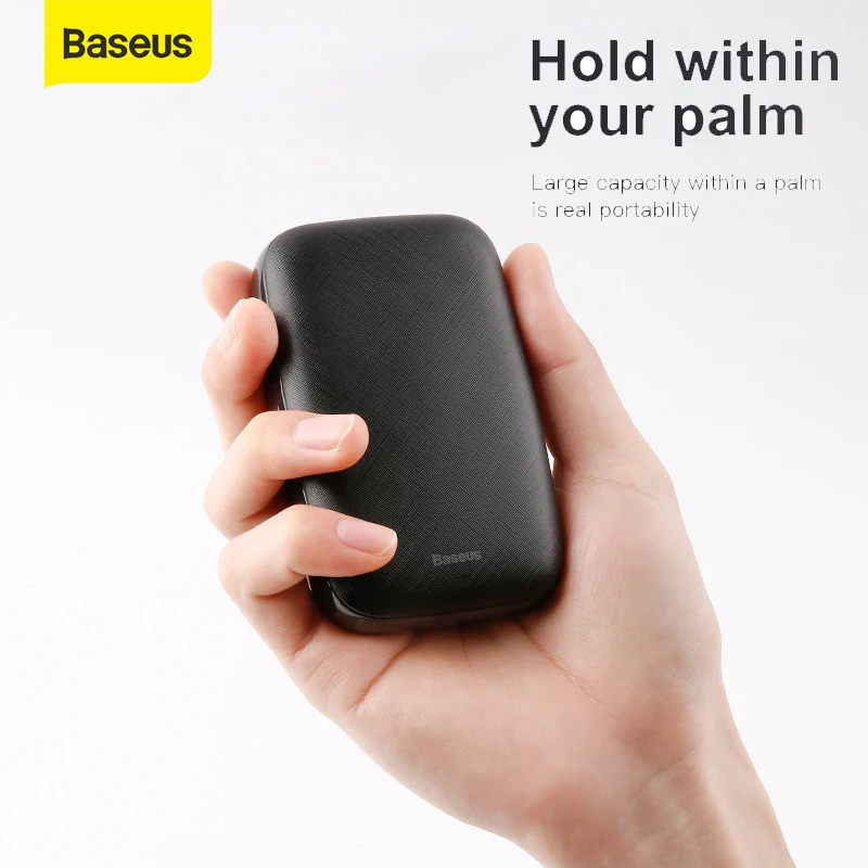 Портативное зарядное устройство Baseus 10000 мАч с USB кабелем Type C для Samsung|Внешние