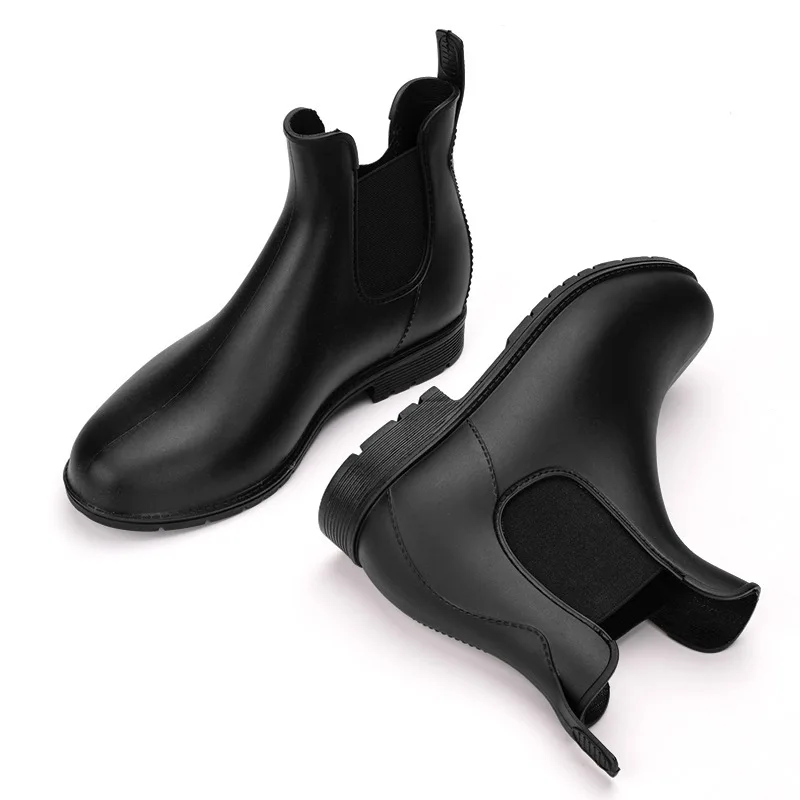 Женские ботинки из ПУ кожи с круглым носком на толстой подошве|Женские