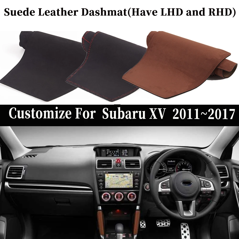 

Accessories Car-styling Suede Leather Dashmat Dashboard Cover Dash Carpet For Subaru XV 2011~2017 For WRX STI 2012 2015 2016