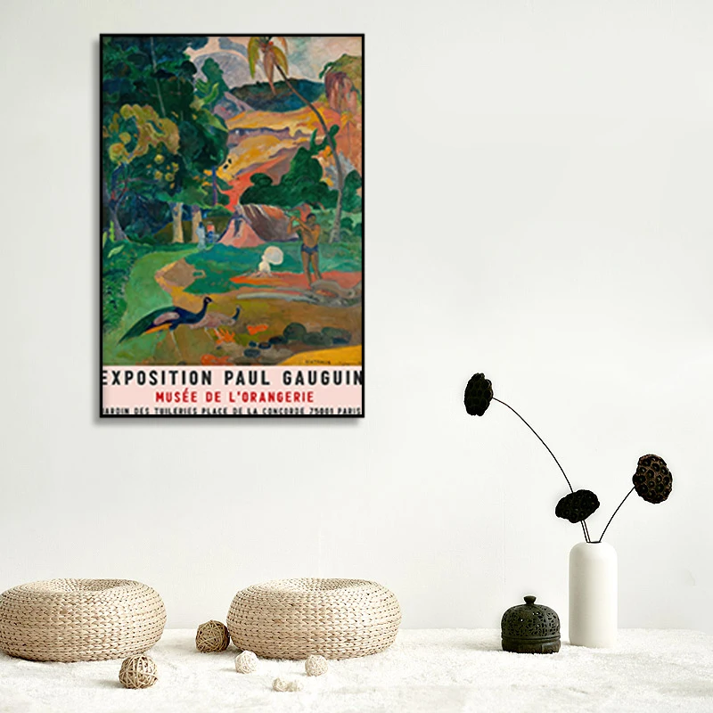 

Paul Gauguin Museum Exhibition Posters And Prints Watercolor Canvas Painting Wall Art Picture for Living Room Home Decor Cuadros