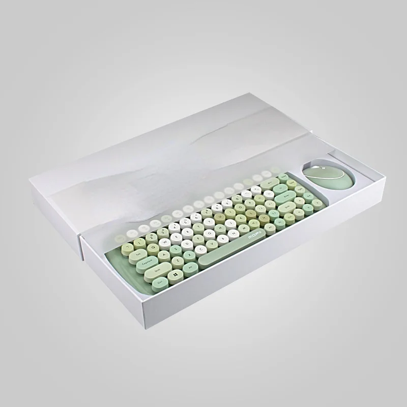 

Notebook Office 3 in 1 Mini 2.4G Wireless Keyboard,Mouse and Number Pad Round Punk Mini Wireless Keyboard and Mouse Set