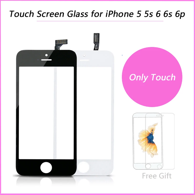 Рамка с дигитайзером сенсорного экрана для iPhone 5 5s 6 plus 6S сенсорная Передняя
