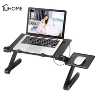 adjustable lifting laptop table folding laptop desk ergonomic portable computer tray pc table stand notebook stand with fan