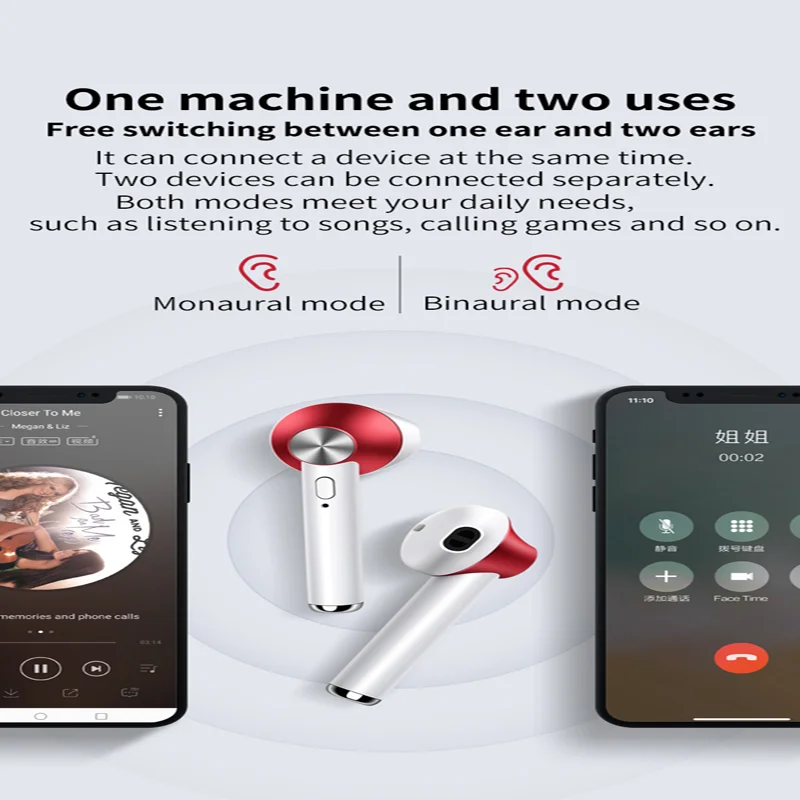 

2020new Bluetooth Earphone Stereo Wireless earphones Running Sport HD Stereo Wireless Earphones,Noise Cancelling Gaming Headset