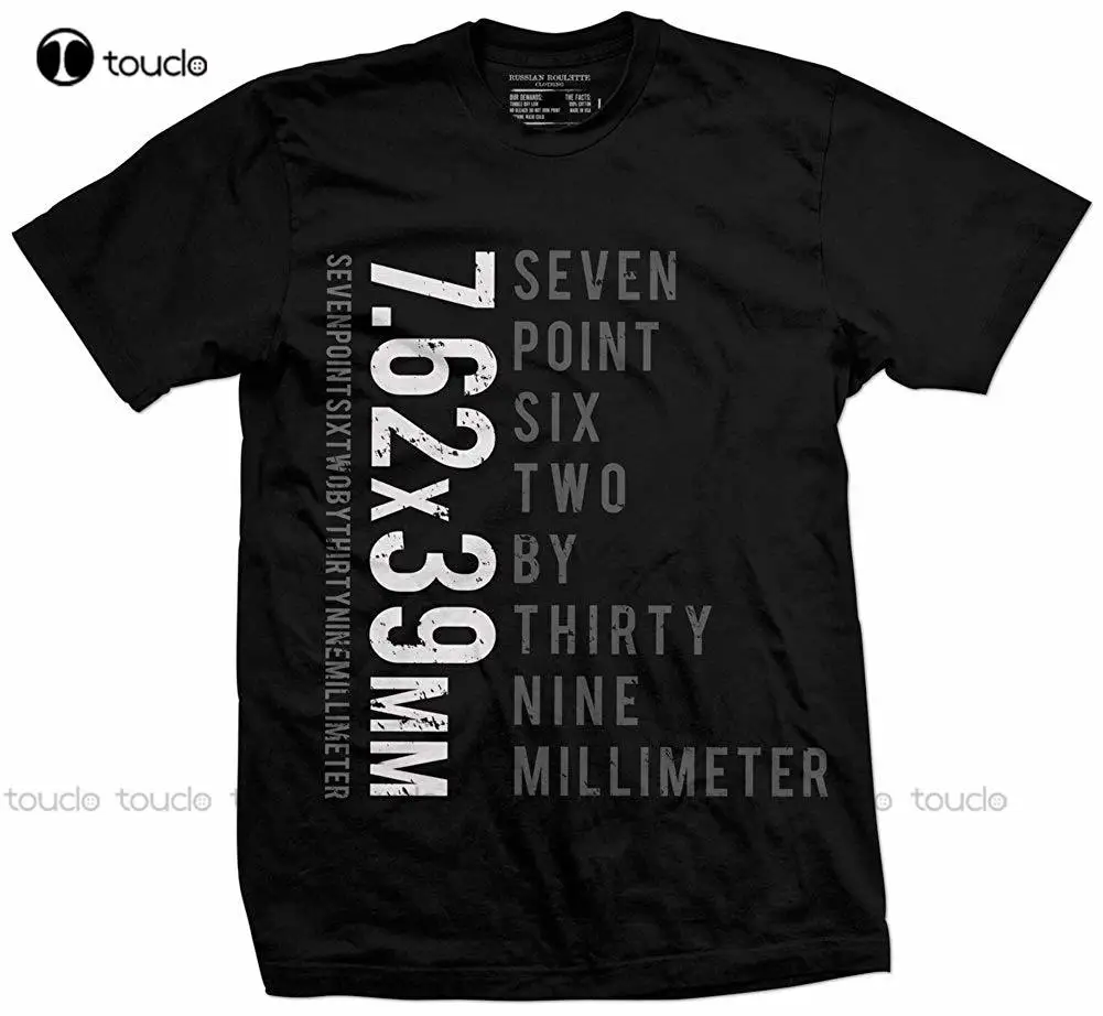 

Ar-15 Bullet Ak-47 7.62X39Mm Men'S Gun T-Shirt Summer for Men Funny Short Sleeve Cotton T-Shirts Cotton 3D T-Shirt