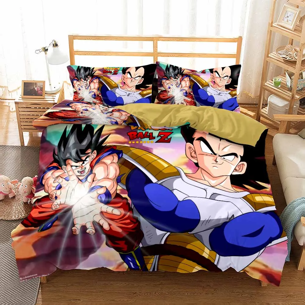 Color-3 Новые корейские носки из хлопка, хлопковые Dragon Ball Z Комплект постельного белья наволочка близнец полный queen King Размеры для мальчиков и девочек, Комплект постельного белья 2/3 шт. набор пододеяльников - Цвет: Color-3