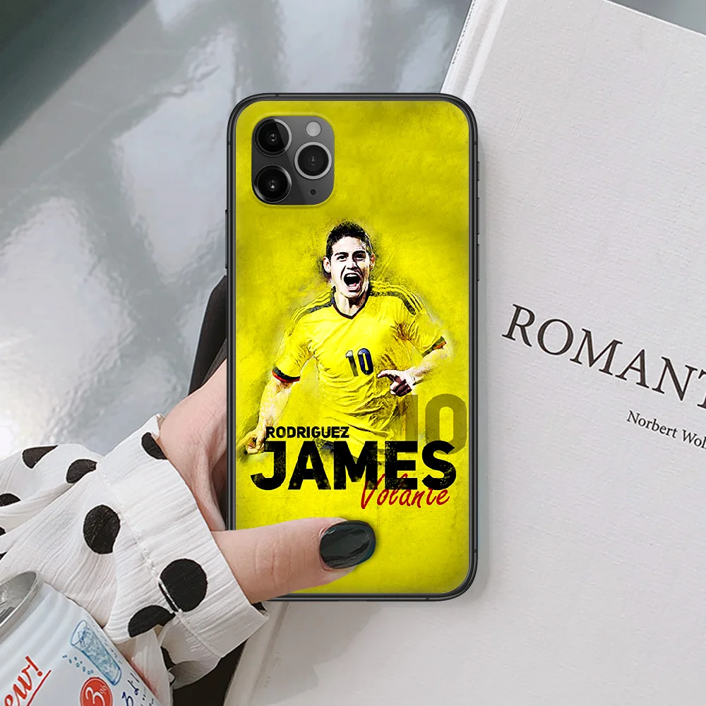 

James Rodriguez soccer football 10 Phone case For iphone 5 6 7 8 S SE plus X XS XR 11 12 mini Pro Max 2020 black black bumper 3D