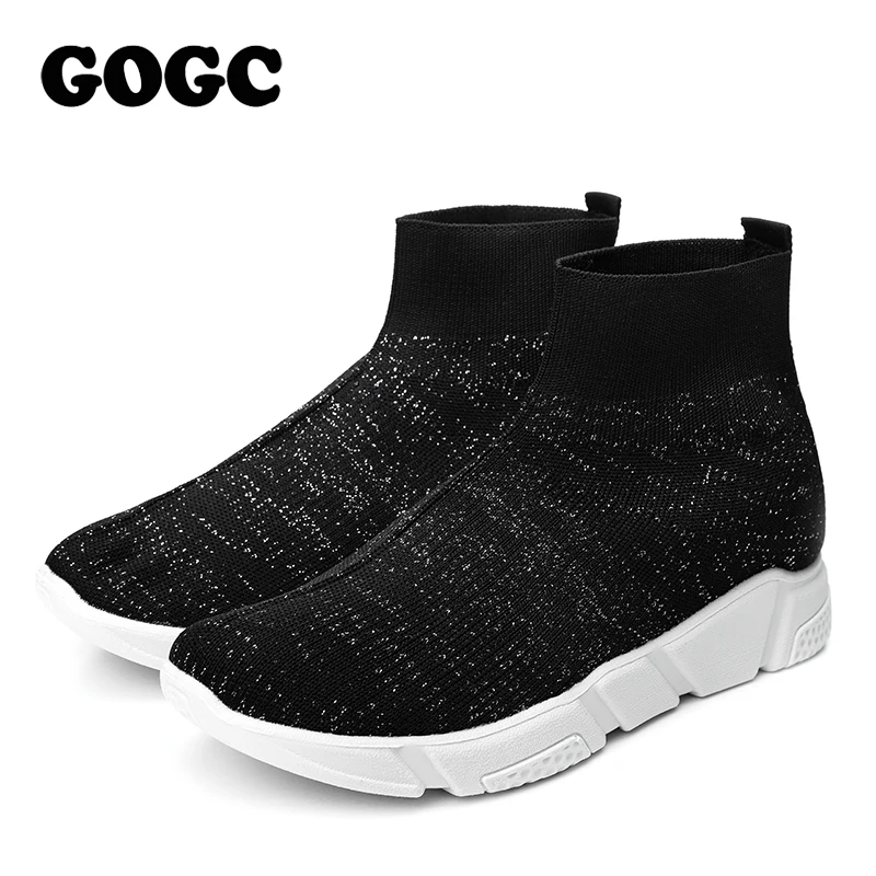 GOGC/летние женские кроссовки Женская дышащая обувь с вязаным верхом Женские носки